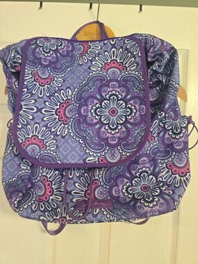 Vera Bradley | Bags | Vera Bradley Floral Backpack In Plum  display picture 1